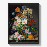 Flower Piece with Pineapple, Grapes and Parrot by Franz Xaver Petter - thumbnail_1_bf_674342fafaa684e1cf4ba596